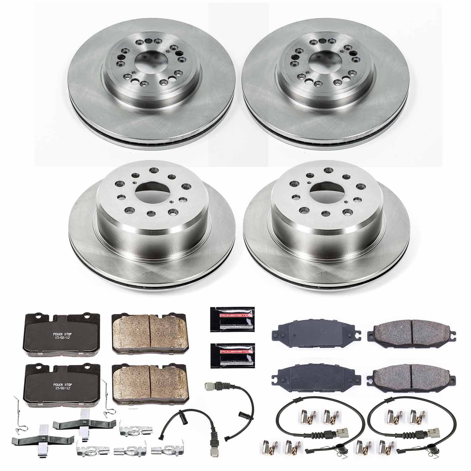 Power Stop KOE4337 Autospecialty 1-Click Daily Driver Front And Rear Brake Kit for 1995-2000 Lexus LS400 product image