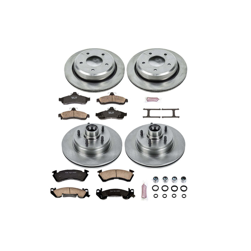 Power Stop KOE4338 Autospecialty - 1-Click Daily Driver Brake Kits (Front And Rear) for 1994-1996 Chevrolet Impala product image