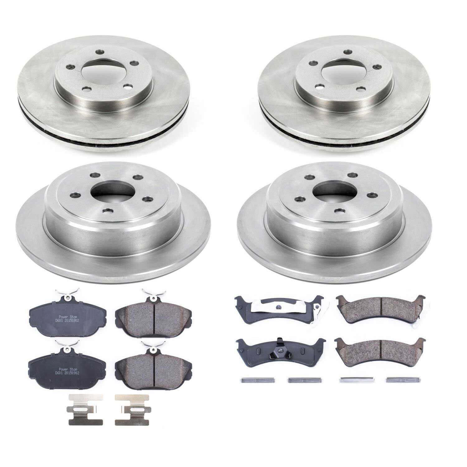 Power Stop KOE4354 Autospecialty 1-Click Daily Driver Front And Rear Brake Kit for 1995-1998 Ford Windstar Rear Disc product image