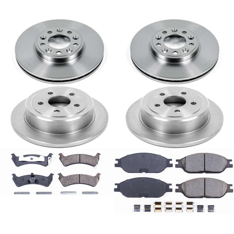 Power Stop KOE4355 Autospecialty 1-Click Daily Driver Front And Rear Brake Kit for 1999-2003 Ford Windstar Rear Disc product image