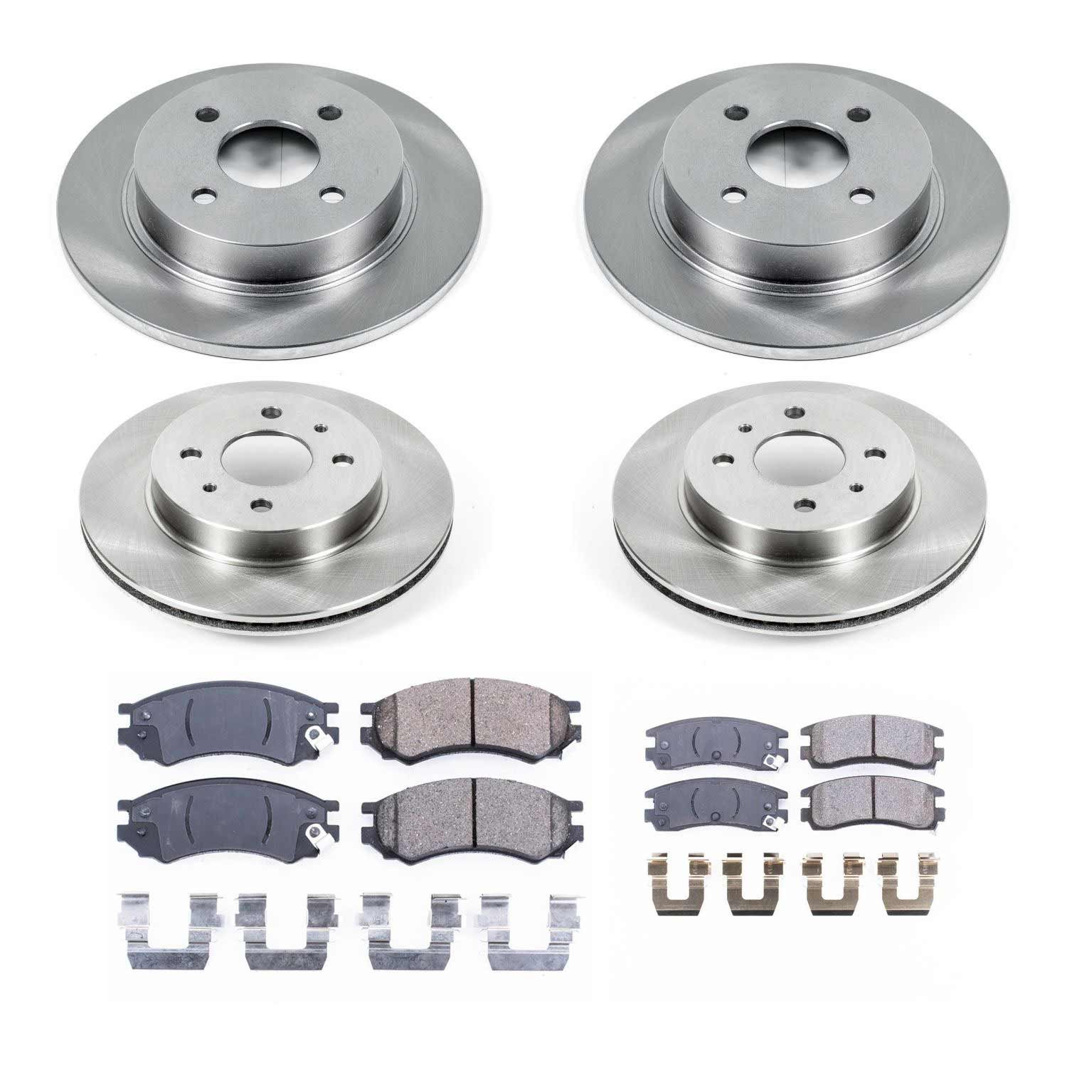 Power Stop KOE4378 Autospecialty - 1-Click Daily Driver Brake Kits (Front And Rear) for 1996-1998 Saturn SC1 product image