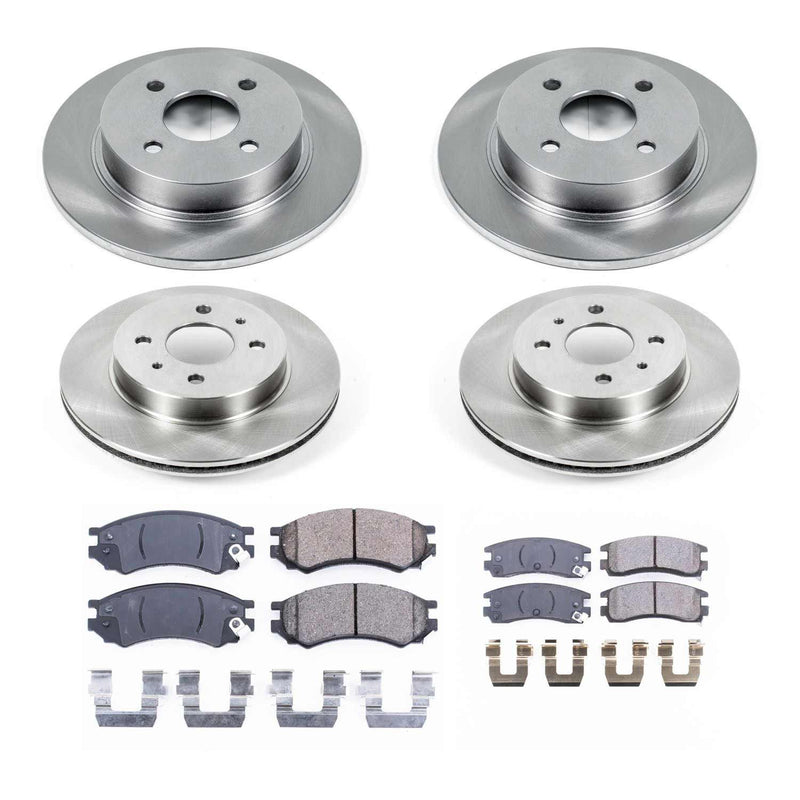 Power Stop KOE4378 Autospecialty - 1-Click Daily Driver Brake Kits (Front And Rear) for 1996-1998 Saturn SC1 product image