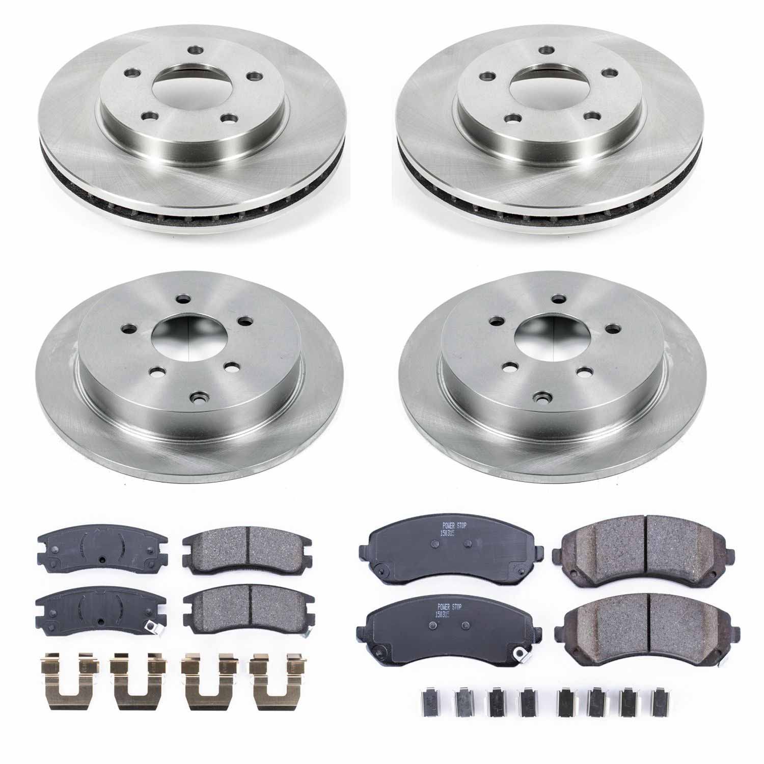 Power Stop KOE4382 Autospecialty - 1-Click Daily Driver Brake Kits (Front And Rear) for 2002-2007 Buick Rendezvous product image