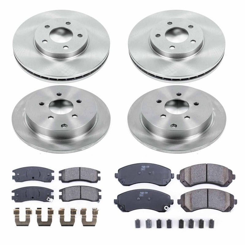 Power Stop KOE4383 Autospecialty - 1-Click Daily Driver Brake Kits (Front And Rear) for 2001-2006 Buick Rendezvous product image