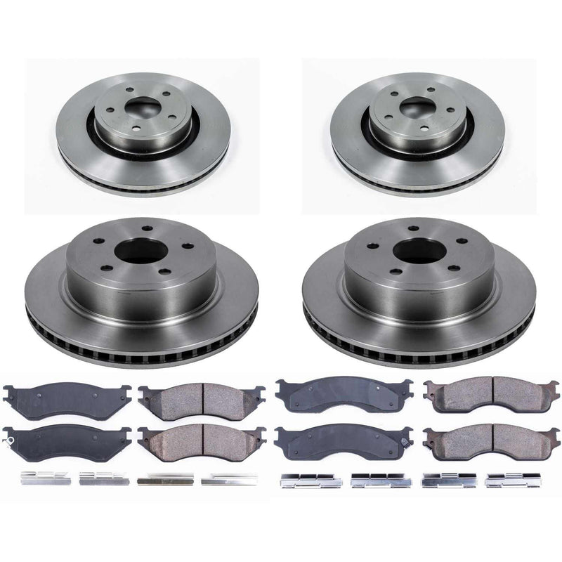Power Stop KOE4385 Autospecialty - 1-Click Daily Driver Brake Kits (Front And Rear) for 2004 Dodge Ram 1500 product image