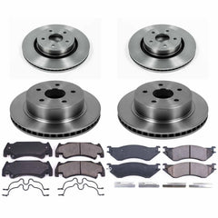 Power Stop KOE4386 Autospecialty - 1-Click Daily Driver Brake Kits (Front And Rear) for 2005-2006 Dodge Ram 1500 product image