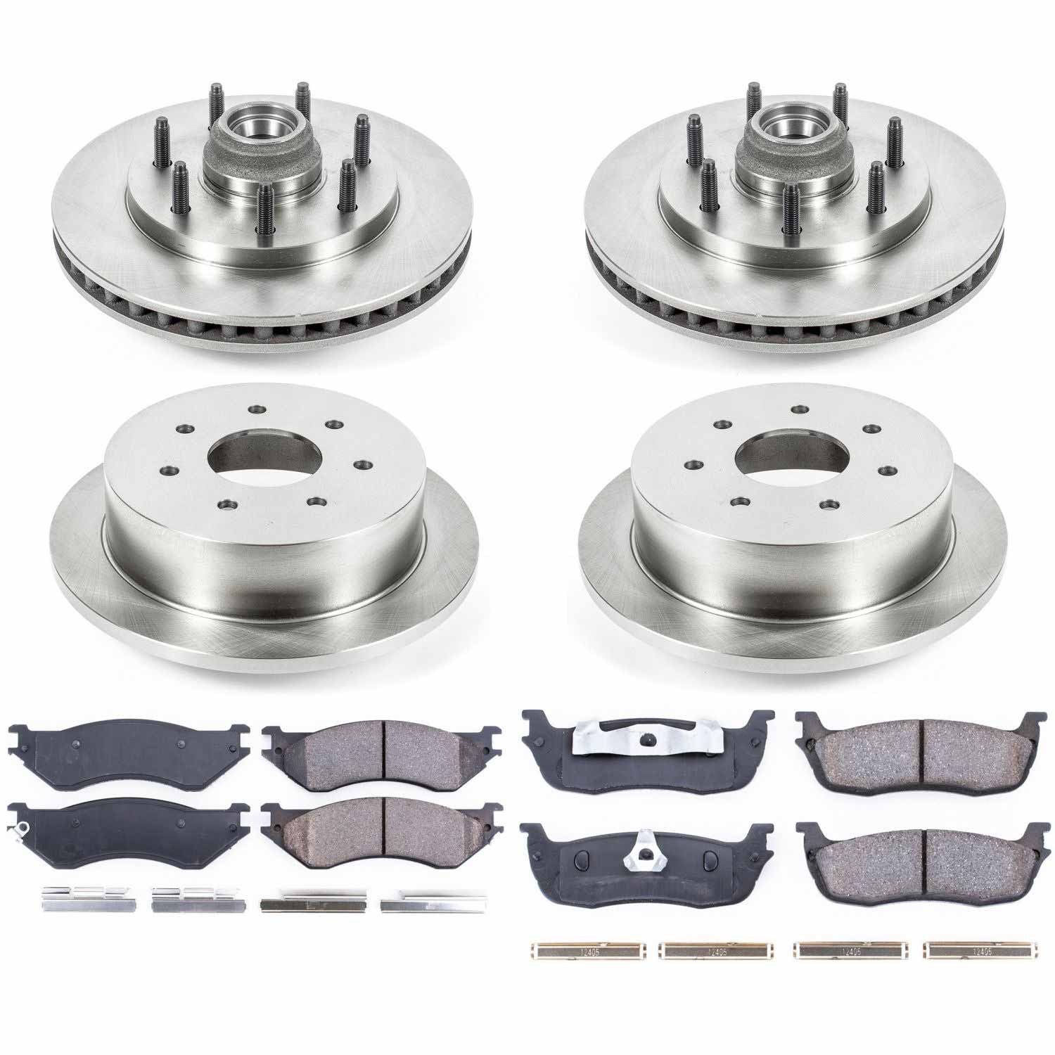 Power Stop KOE4390 Autospecialty - 1-Click Daily Driver Brake Kits (Front And Rear) for 1998-2004 Ford F-150 product image