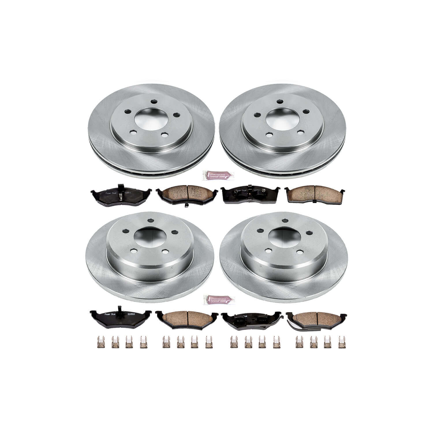 Power Stop KOE4394 Autospecialty - 1-Click Daily Driver Brake Kits (Front And Rear) for 1997-2000 Chrysler Town & Country product image