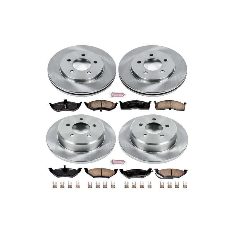 Power Stop KOE4394 Autospecialty - 1-Click Daily Driver Brake Kits (Front And Rear) for 1997-2000 Chrysler Town & Country product image