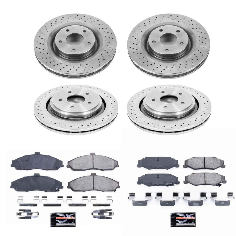 Power Stop KOE4400 Autospecialty - 1-Click Daily Driver Brake Kits (Front And Rear) for 2005-2013 Cadillac Xlr product image