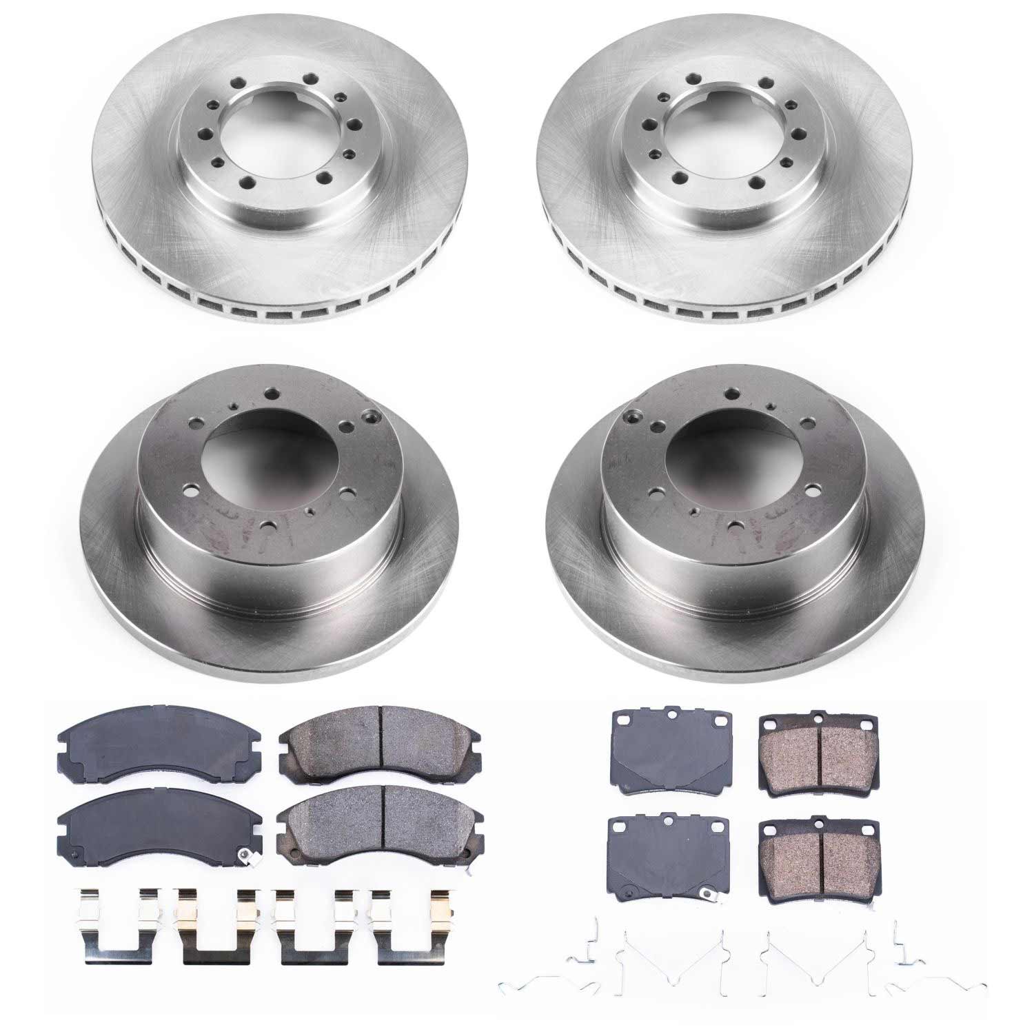 Power Stop KOE4402 Autospecialty 1-Click Daily Driver Front And Rear Brake Kit for 1997-2004 Mitsubishi Montero Sport product image
