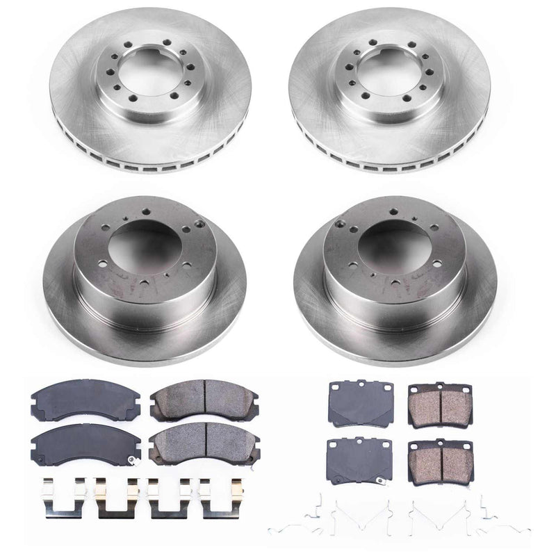 Power Stop KOE4402 Autospecialty 1-Click Daily Driver Front And Rear Brake Kit for 1997-2004 Mitsubishi Montero Sport product image