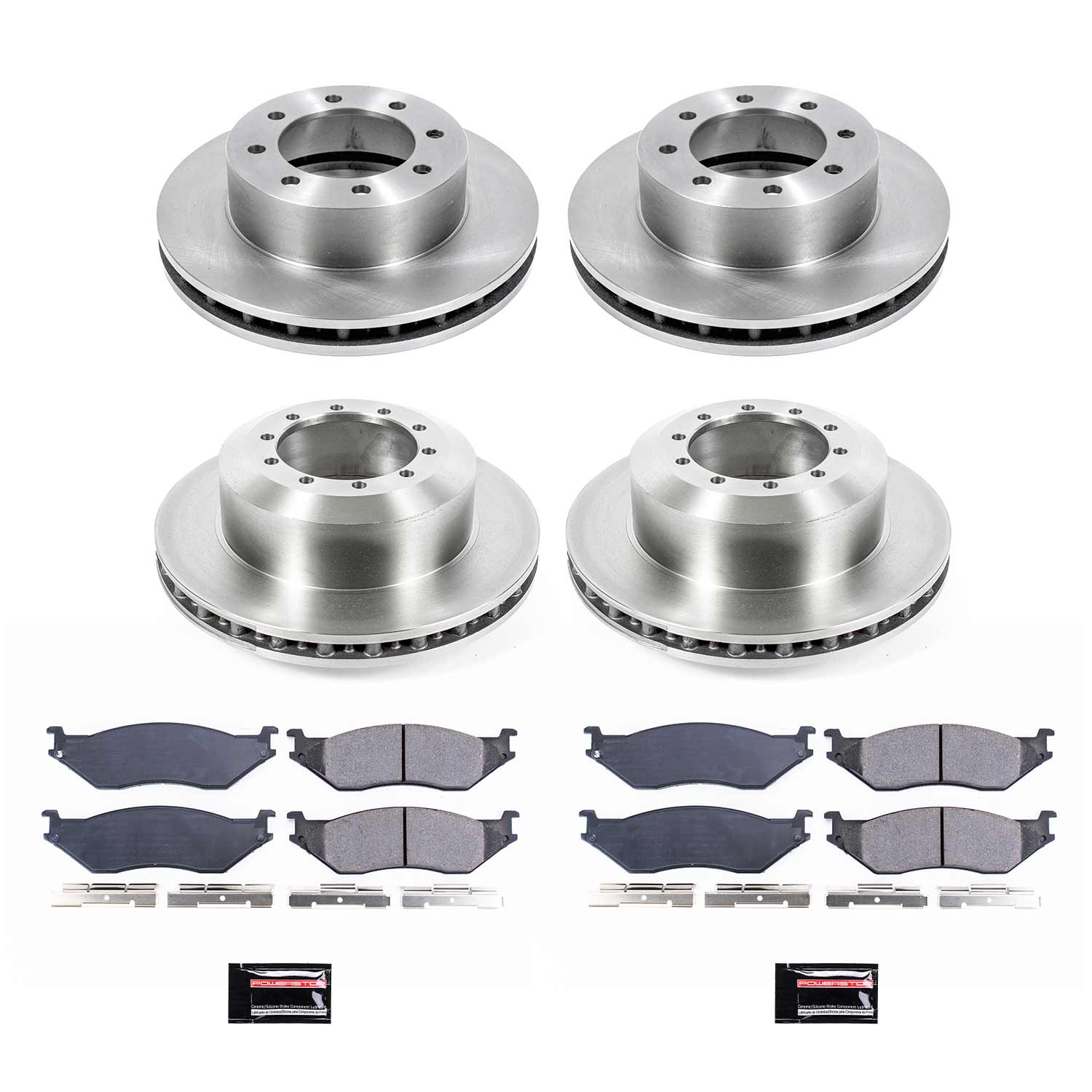Power Stop KOE4416 Autospecialty 1-Click Daily Driver Front And Rear Brake Kit for 1999-2004 Ford E-550 Econoline Super Duty product image