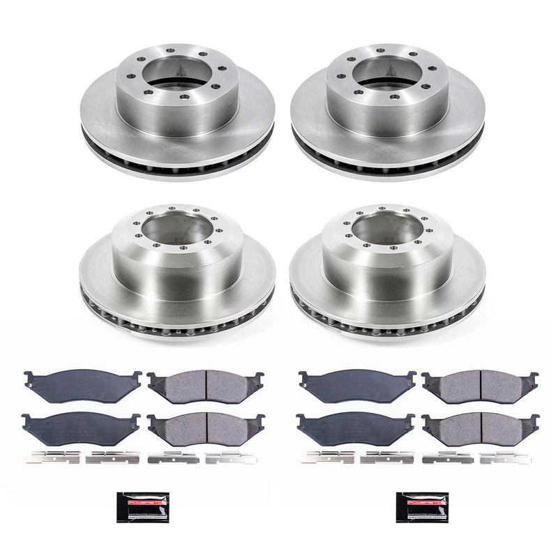 Power Stop KOE4416 Autospecialty 1-Click Daily Driver Front And Rear Brake Kit for 1999-2004 Ford E-550 Econoline Super Duty product image