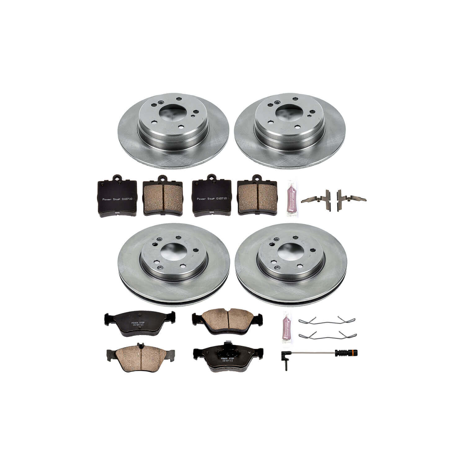 Power Stop KOE4417 Autospecialty - 1-Click Daily Driver Brake Kits (Front And Rear) for 1996-2004 Mercedes-Benz C230 product image