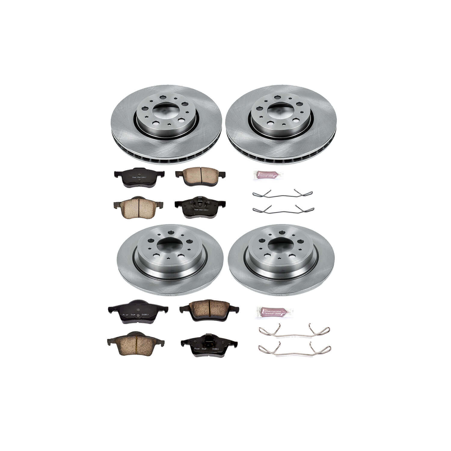 Power Stop KOE4430 Autospecialty - 1-Click Daily Driver Brake Kits (Front And Rear) for 1999-2009 Volvo S60 product image