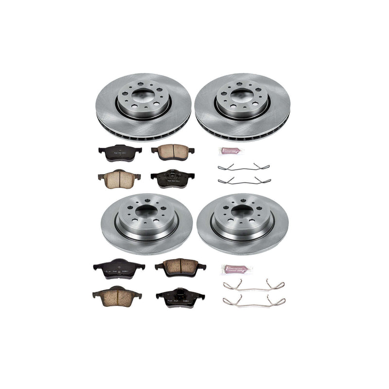 Power Stop KOE4430 Autospecialty - 1-Click Daily Driver Brake Kits (Front And Rear) for 1999-2009 Volvo S60 product image