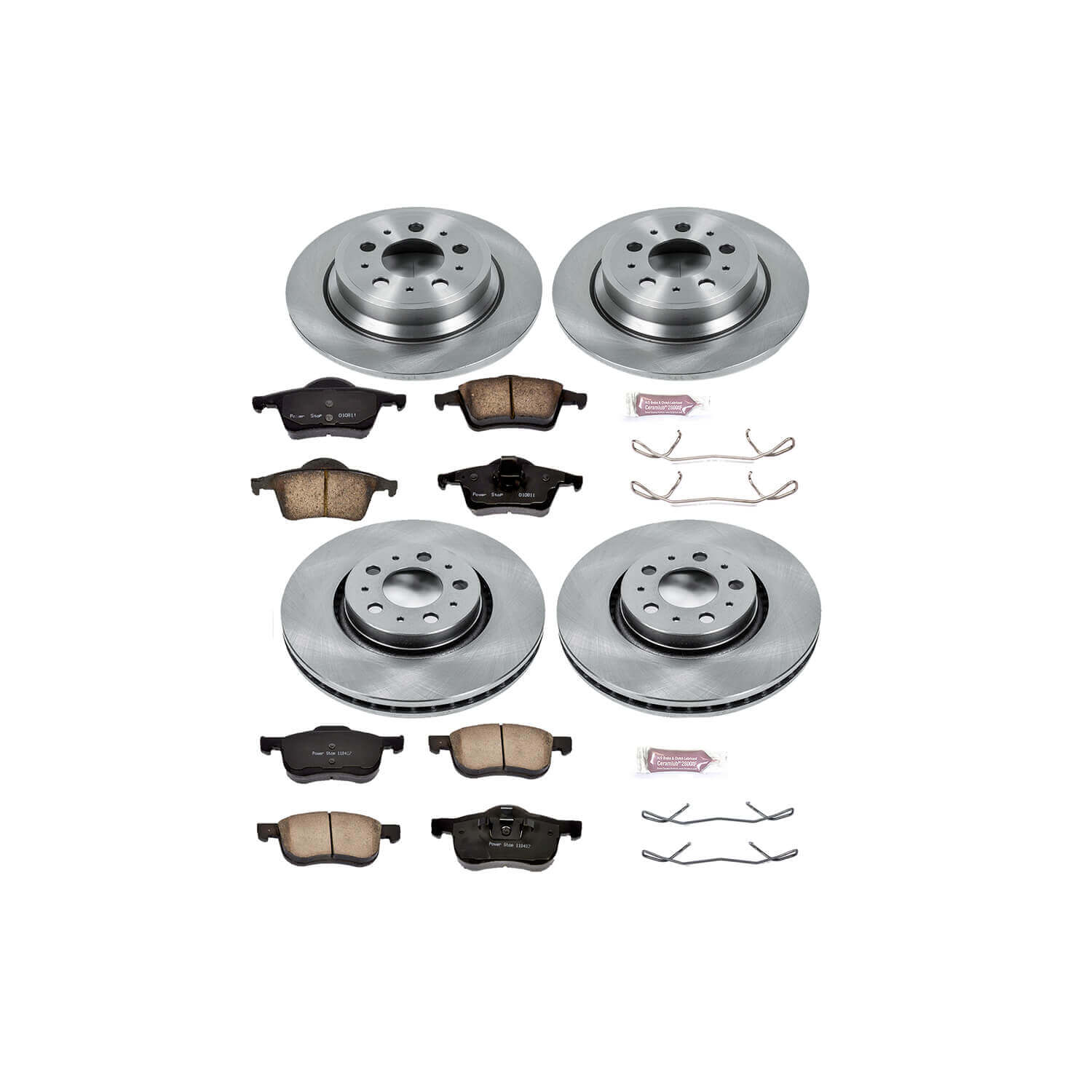 Power Stop KOE4431 Autospecialty - 1-Click Daily Driver Brake Kits (Front And Rear) for 1999-2009 Volvo S60 product image