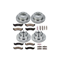 Power Stop KOE4434 Autospecialty - 1-Click Daily Driver Brake Kits (Front And Rear) for 1999-2007 Ford E-150 product image