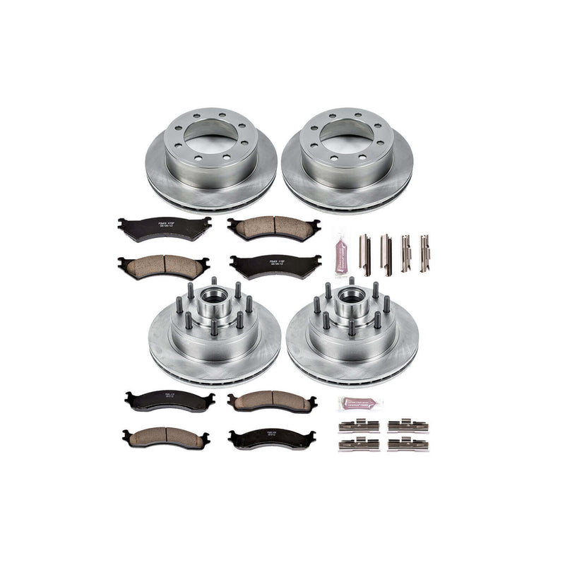 Power Stop KOE4434 Autospecialty - 1-Click Daily Driver Brake Kits (Front And Rear) for 1999-2007 Ford E-150 product image