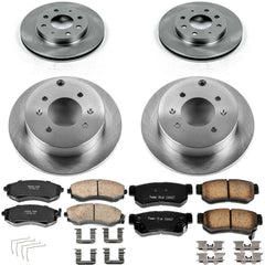 Power Stop KOE4444 Autospecialty 1-Click Daily Driver Front And Rear Brake Kit for 1999-2001 Hyundai Sonata product image