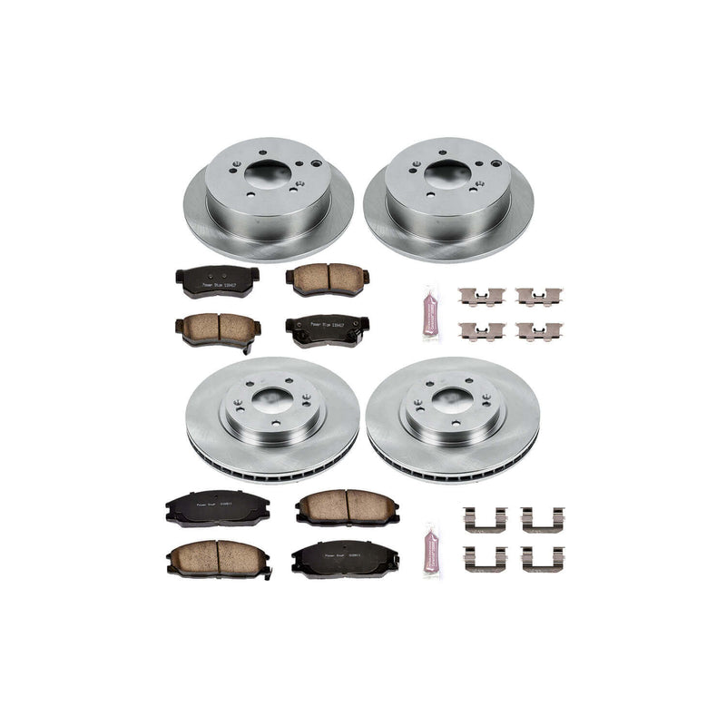 Power Stop KOE4446 Autospecialty - 1-Click Daily Driver Brake Kits (Front And Rear) for 2001-2006 Hyundai Santa Fe product image