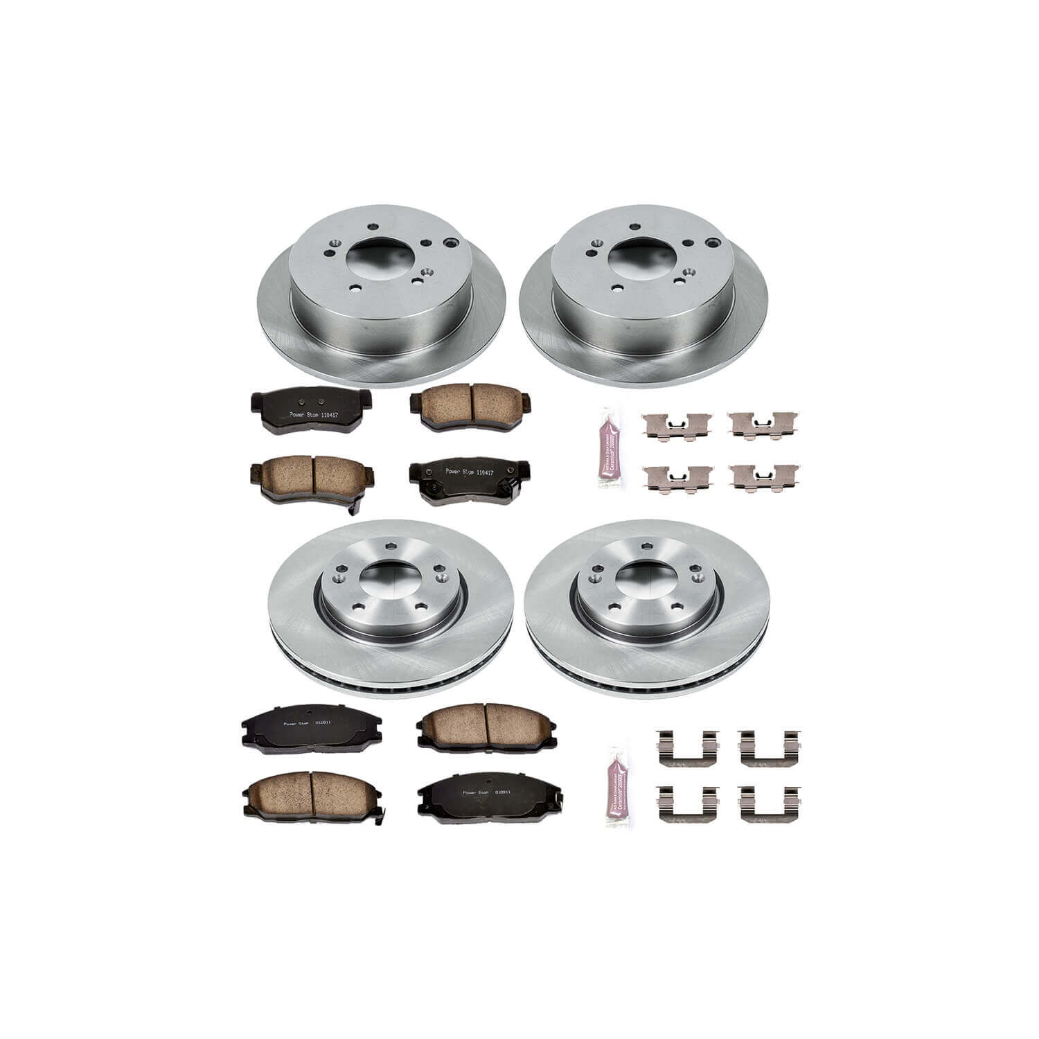 Power Stop KOE4447 Autospecialty - 1-Click Daily Driver Brake Kits (Front And Rear) for 2001-2004 Hyundai Santa Fe product image