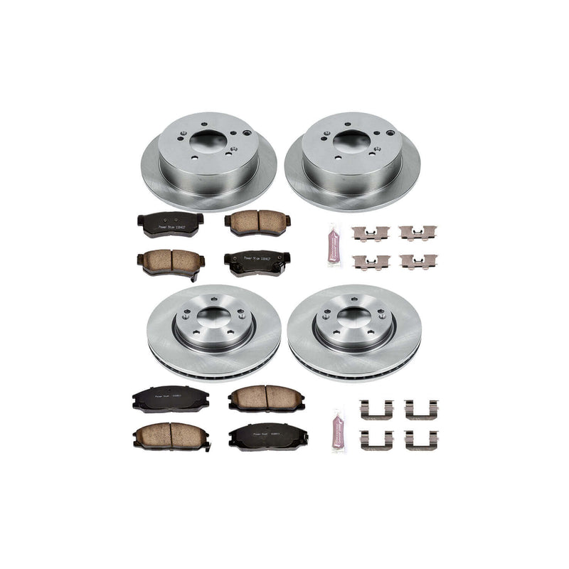 Power Stop KOE4447 Autospecialty - 1-Click Daily Driver Brake Kits (Front And Rear) for 2001-2004 Hyundai Santa Fe product image