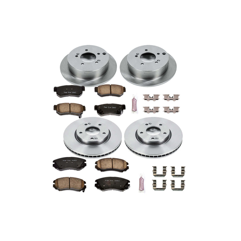 Power Stop KOE4448 Autospecialty - 1-Click Daily Driver Brake Kits (Front And Rear) for 2005-2010 Hyundai Tucson product image