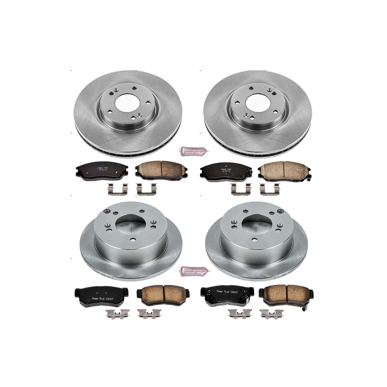 Power Stop KOE4450 Autospecialty 1-Click Daily Driver Front And Rear Brake Kit for 2003-2005 Hyundai XG350 product image