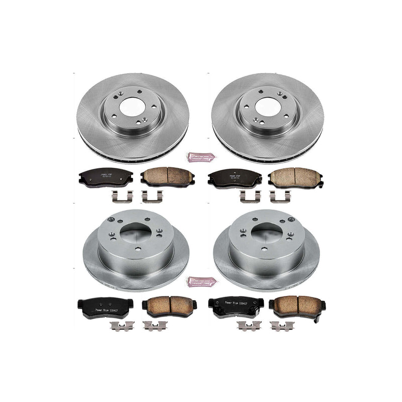 Power Stop KOE4450 Autospecialty 1-Click Daily Driver Front And Rear Brake Kit for 2003-2005 Hyundai XG350 product image