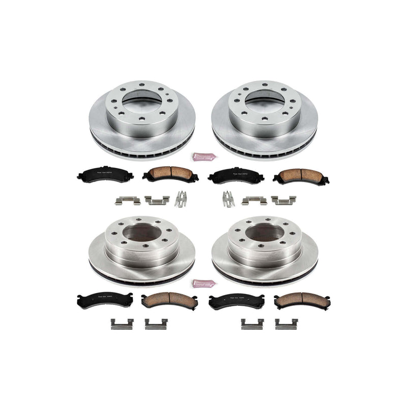 Power Stop KOE4454 Autospecialty - 1-Click Daily Driver Brake Kits (Front And Rear) for 2005 Chevrolet Silverado 1500 HD product image
