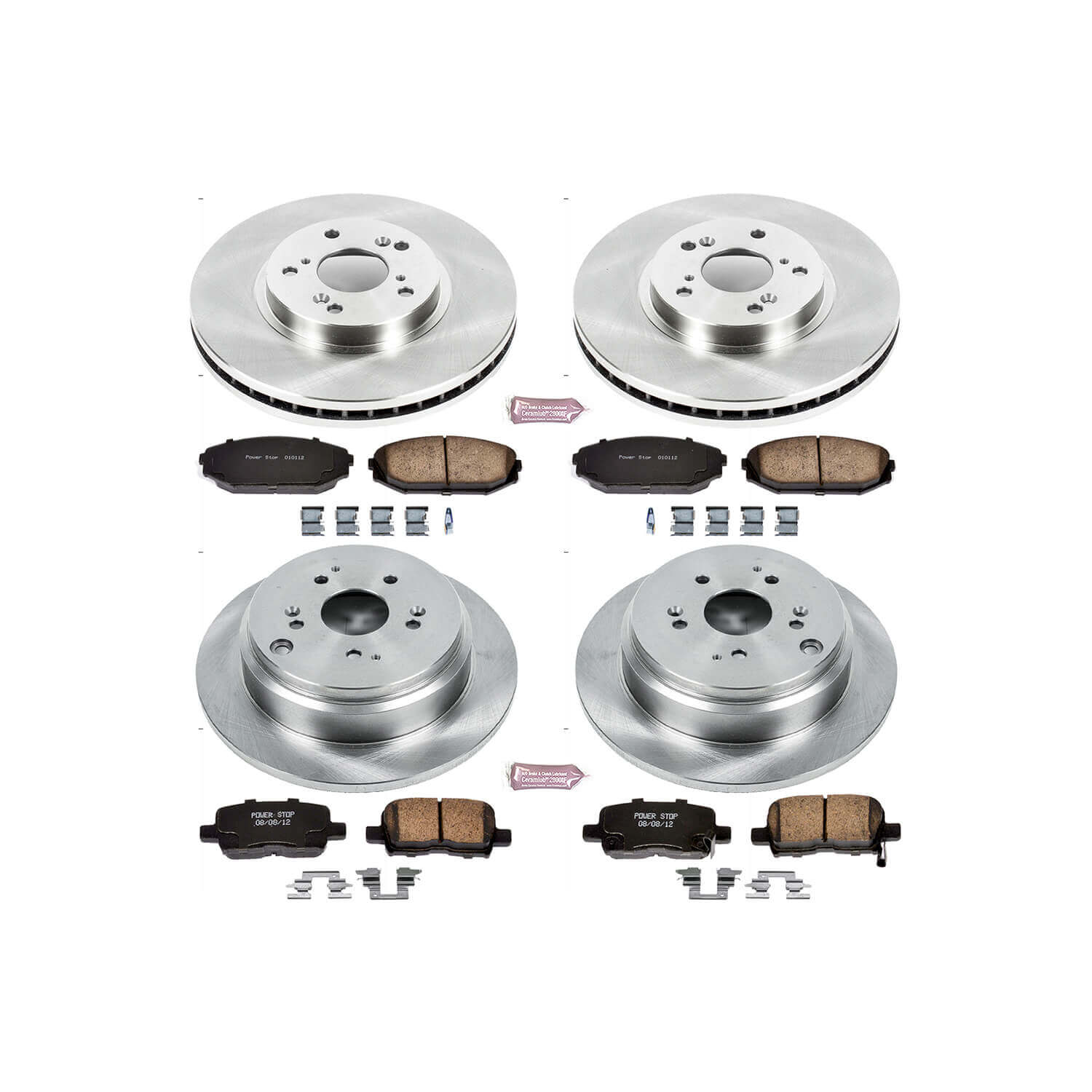 Power Stop KOE4459 Autospecialty - 1-Click Daily Driver Brake Kits (Front And Rear) for 2002-2004 Honda Odyssey product image