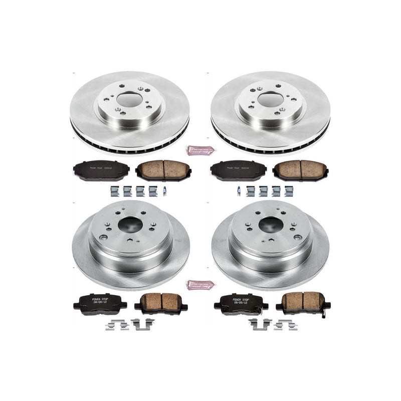 Power Stop KOE4459 Autospecialty - 1-Click Daily Driver Brake Kits (Front And Rear) for 2002-2004 Honda Odyssey product image