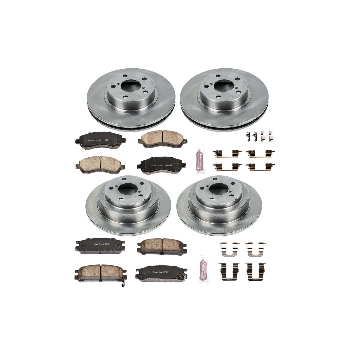 Power Stop KOE446 Autospecialty - 1-Click Daily Driver Brake Kits (Front And Rear) for 1997-1999 Subaru Legacy product image