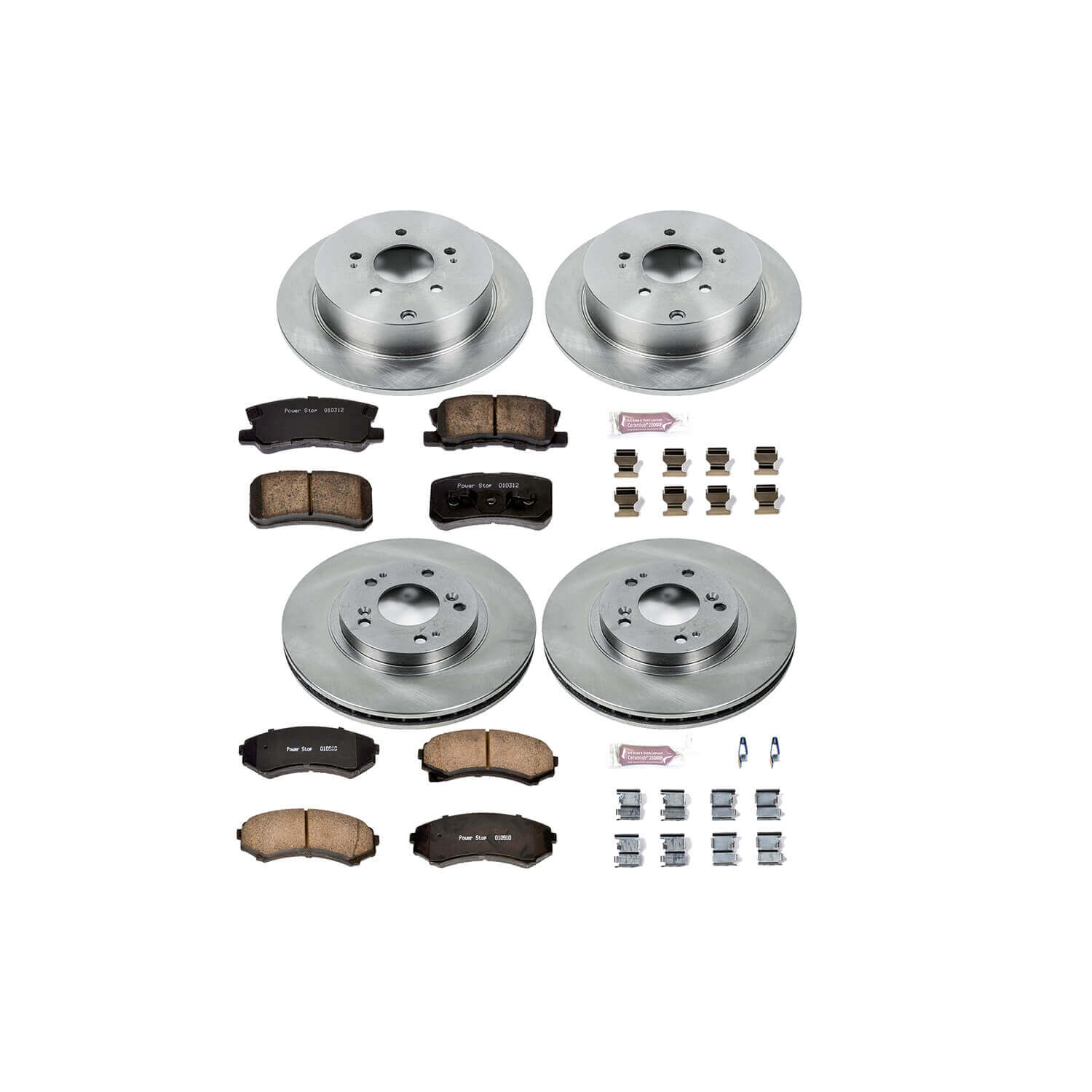 Power Stop KOE4461 Autospecialty - 1-Click Daily Driver Brake Kits (Front And Rear) for 2004-2011 Mitsubishi Endeavor product image