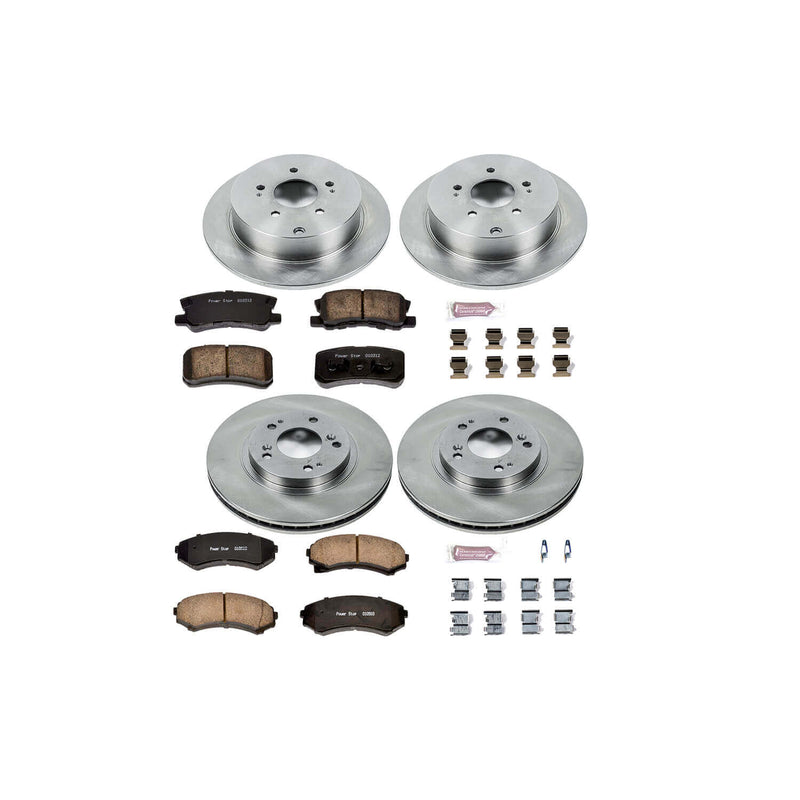 Power Stop KOE4461 Autospecialty - 1-Click Daily Driver Brake Kits (Front And Rear) for 2004-2011 Mitsubishi Endeavor product image
