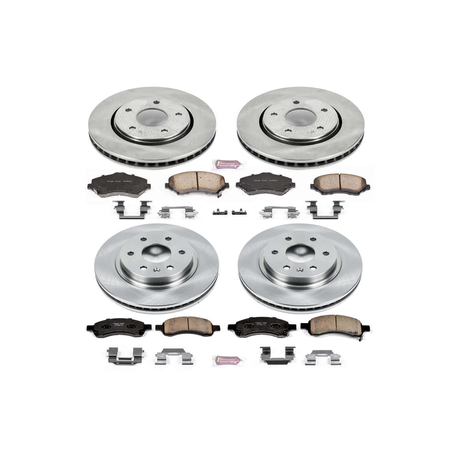 Power Stop KOE4466 Autospecialty - 1-Click Daily Driver Brake Kits (Front And Rear) for 2007-2017 Buick Enclave product image