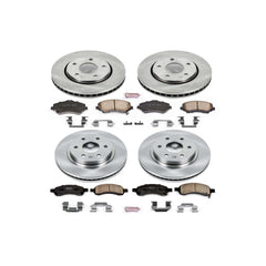 Power Stop KOE4466 Autospecialty - 1-Click Daily Driver Brake Kits (Front And Rear) for 2007-2017 Buick Enclave product image