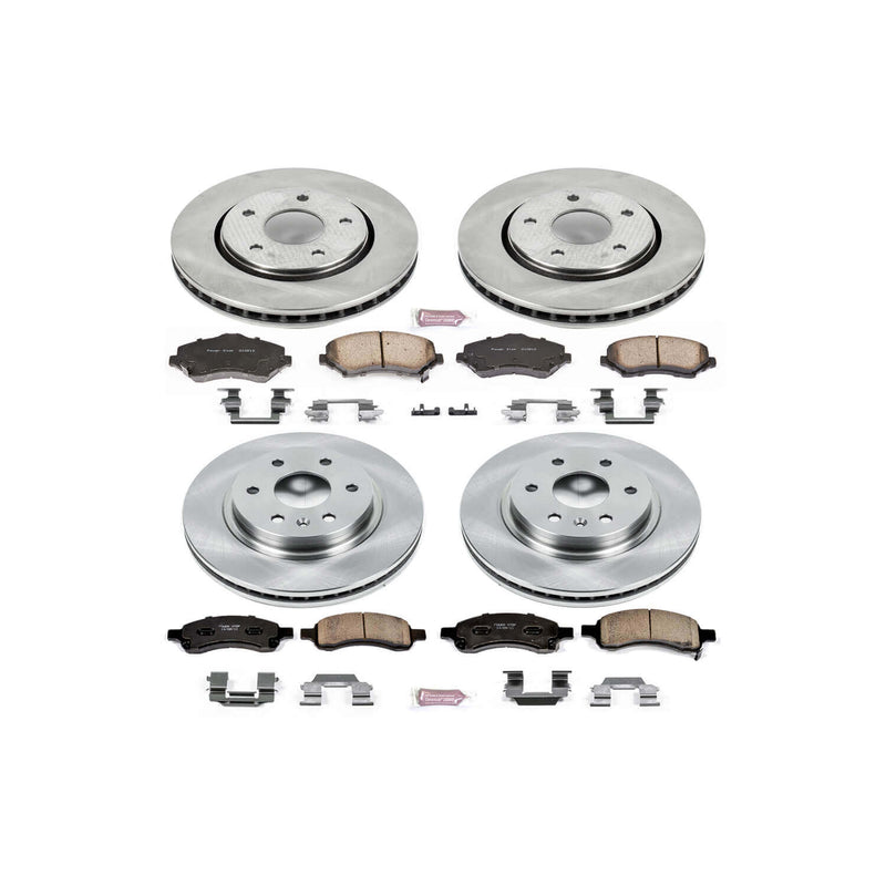 Power Stop KOE4466 Autospecialty - 1-Click Daily Driver Brake Kits (Front And Rear) for 2007-2017 Buick Enclave product image