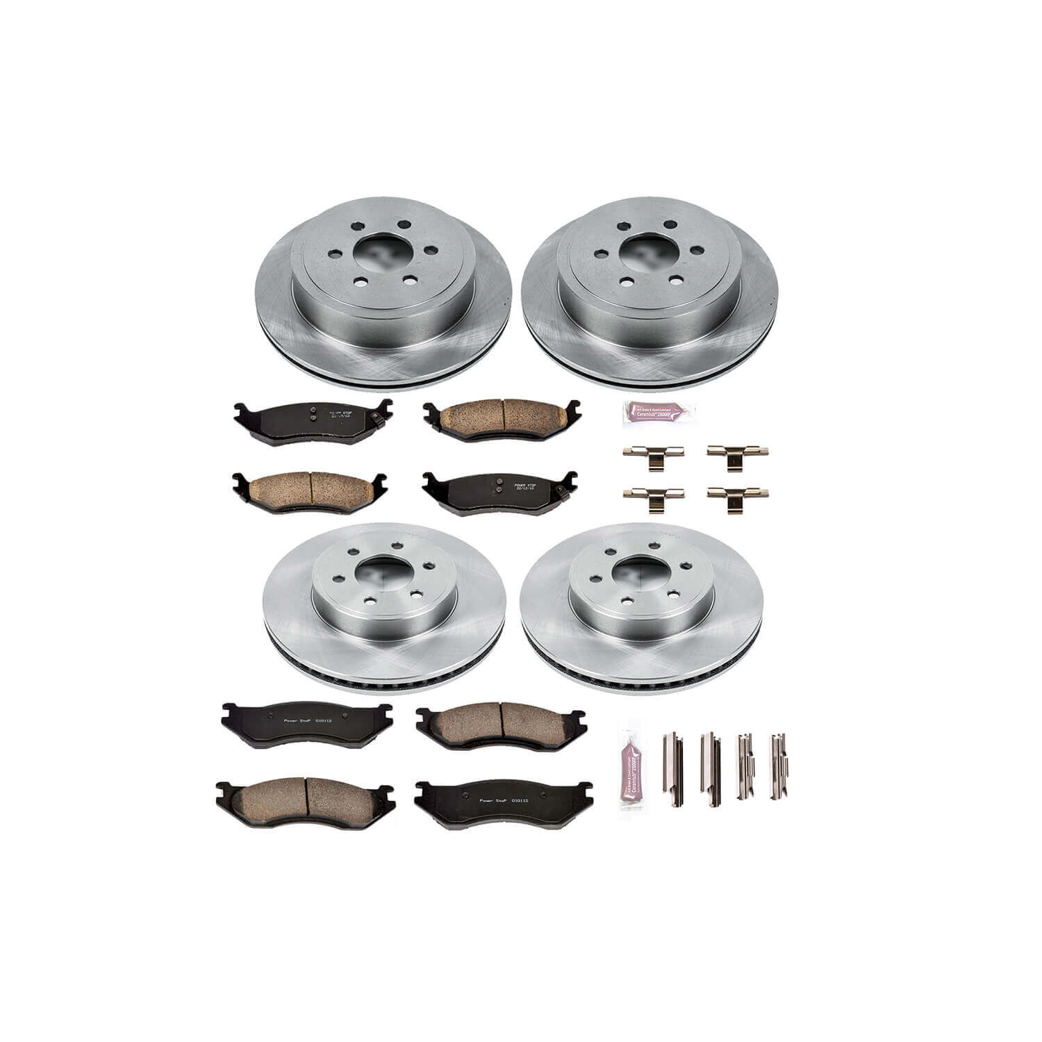 Power Stop KOE4471 Autospecialty - 1-Click Daily Driver Brake Kits (Front And Rear) for 2003 Dodge Durango product image