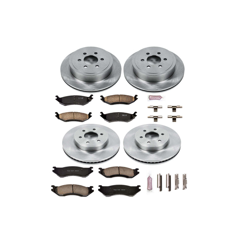 Power Stop KOE4471 Autospecialty - 1-Click Daily Driver Brake Kits (Front And Rear) for 2003 Dodge Durango product image