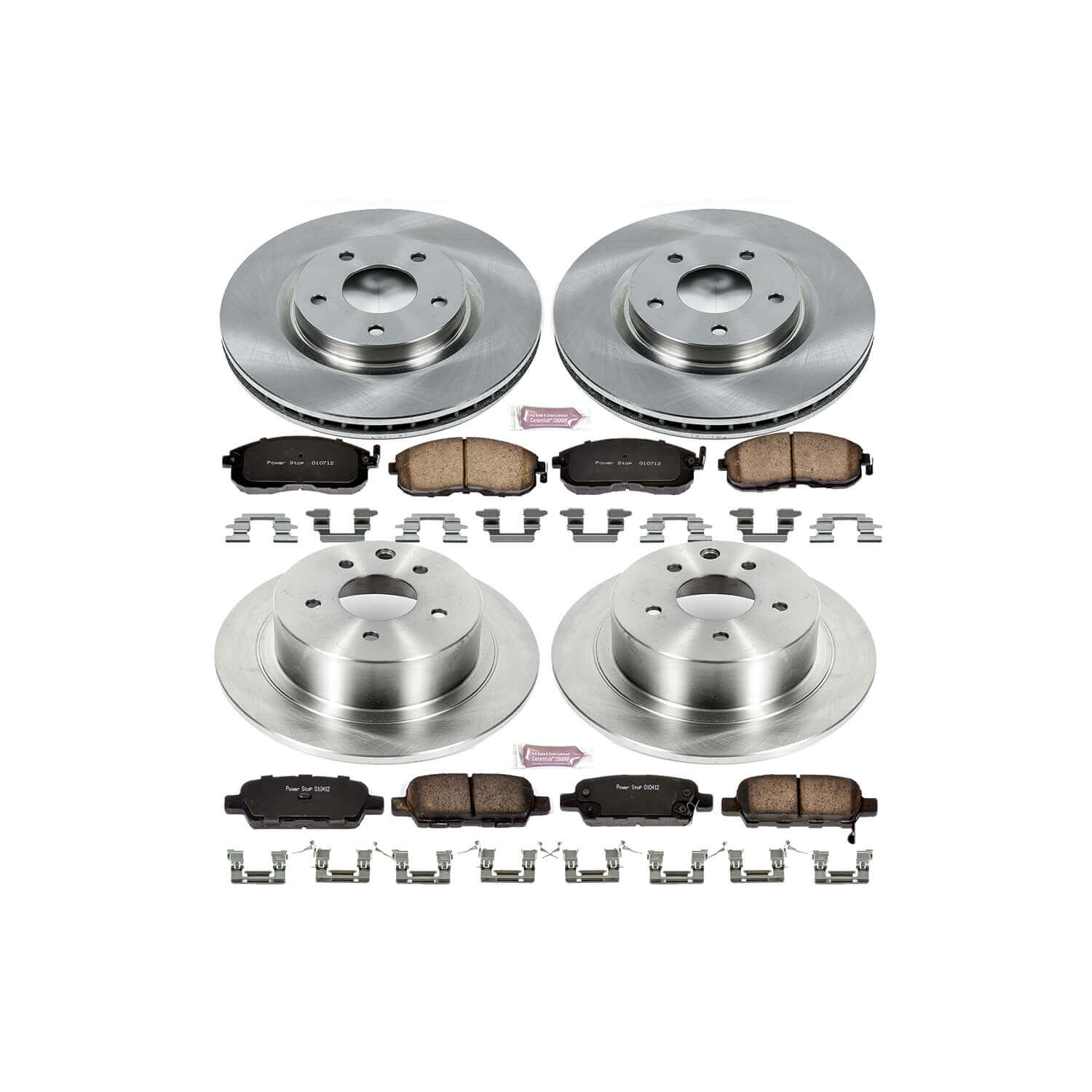 Power Stop KOE4475 Autospecialty - 1-Click Daily Driver Brake Kits (Front And Rear) for 2007-2012 Nissan Sentra product image