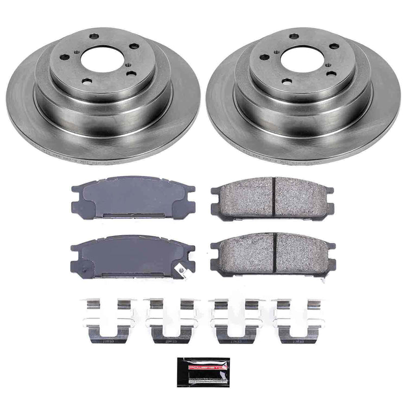 Power Stop KOE448 Autospecialty - 1-Click Daily Driver Brake Kits (Rear) for 1990-1999 Subaru Impreza product image