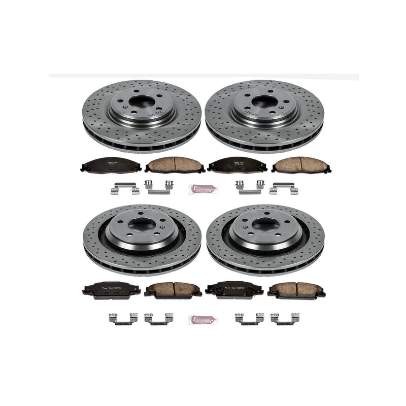 Power Stop KOE4485 Autospecialty - 1-Click Daily Driver Brake Kits (Front And Rear) for 2005-2008 Pontiac Grand Prix product image