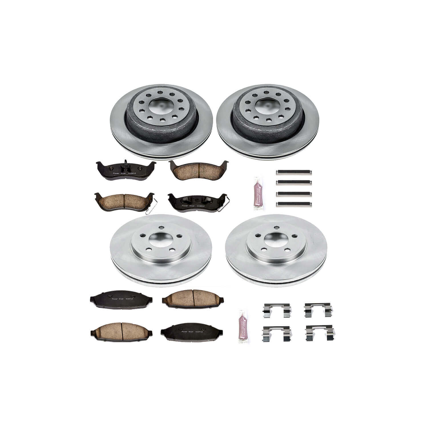 Power Stop KOE4486 Autospecialty - 1-Click Daily Driver Brake Kits (Front And Rear) for 2003-2011 Lincoln Town Car product image