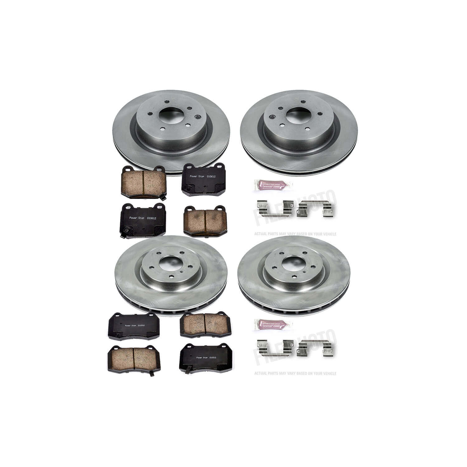 Power Stop KOE4488 Autospecialty - 1-Click Daily Driver Brake Kits (Front And Rear) for 2003-2008 Infiniti G35 product image
