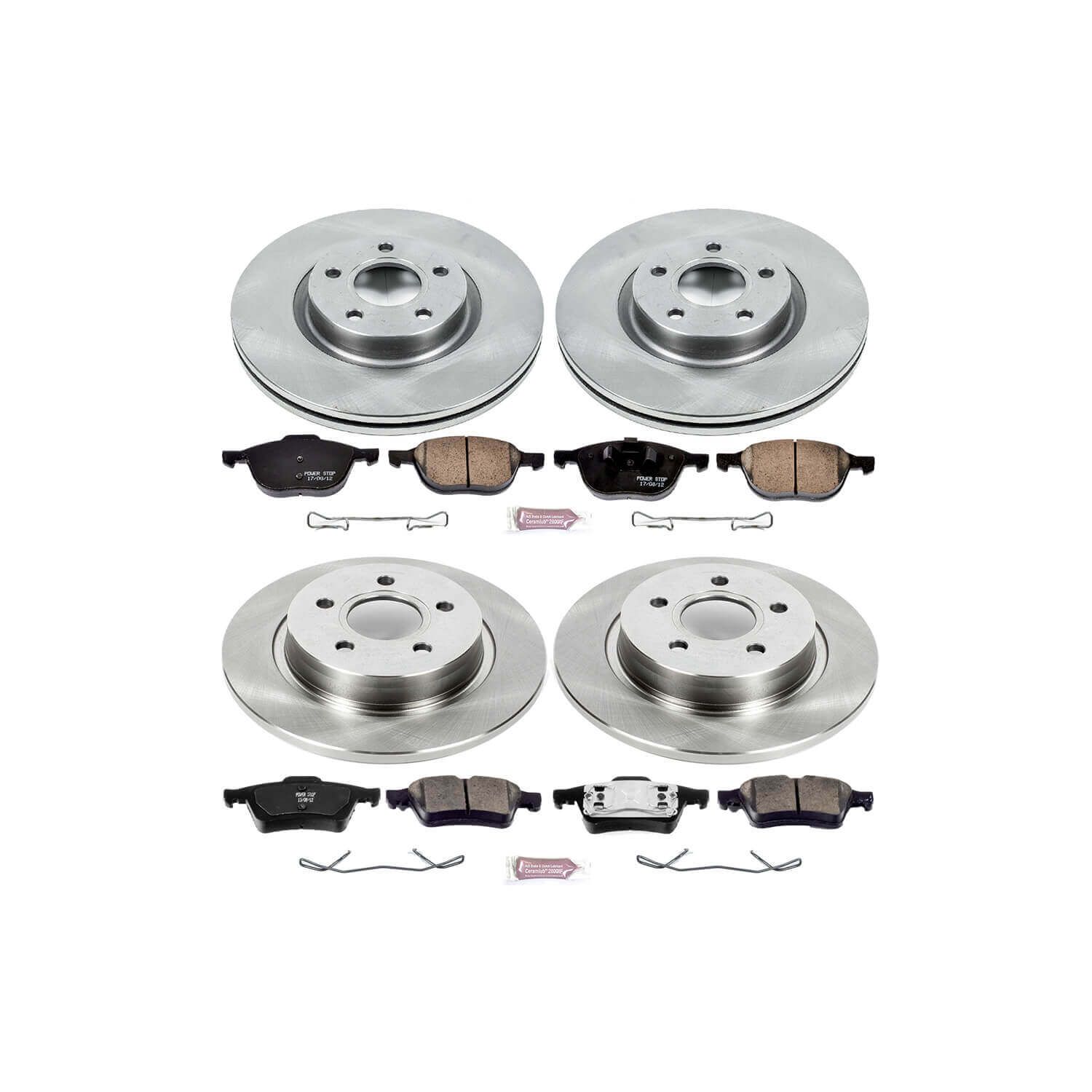 Power Stop KOE4492 Autospecialty - 1-Click Daily Driver Brake Kits (Front And Rear) for 2004-2005 Volvo S40 product image