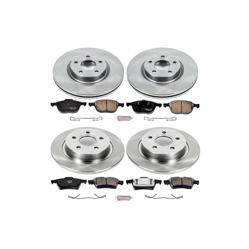 Power Stop KOE4492 Autospecialty - 1-Click Daily Driver Brake Kits (Front And Rear) for 2004-2005 Volvo S40 product image