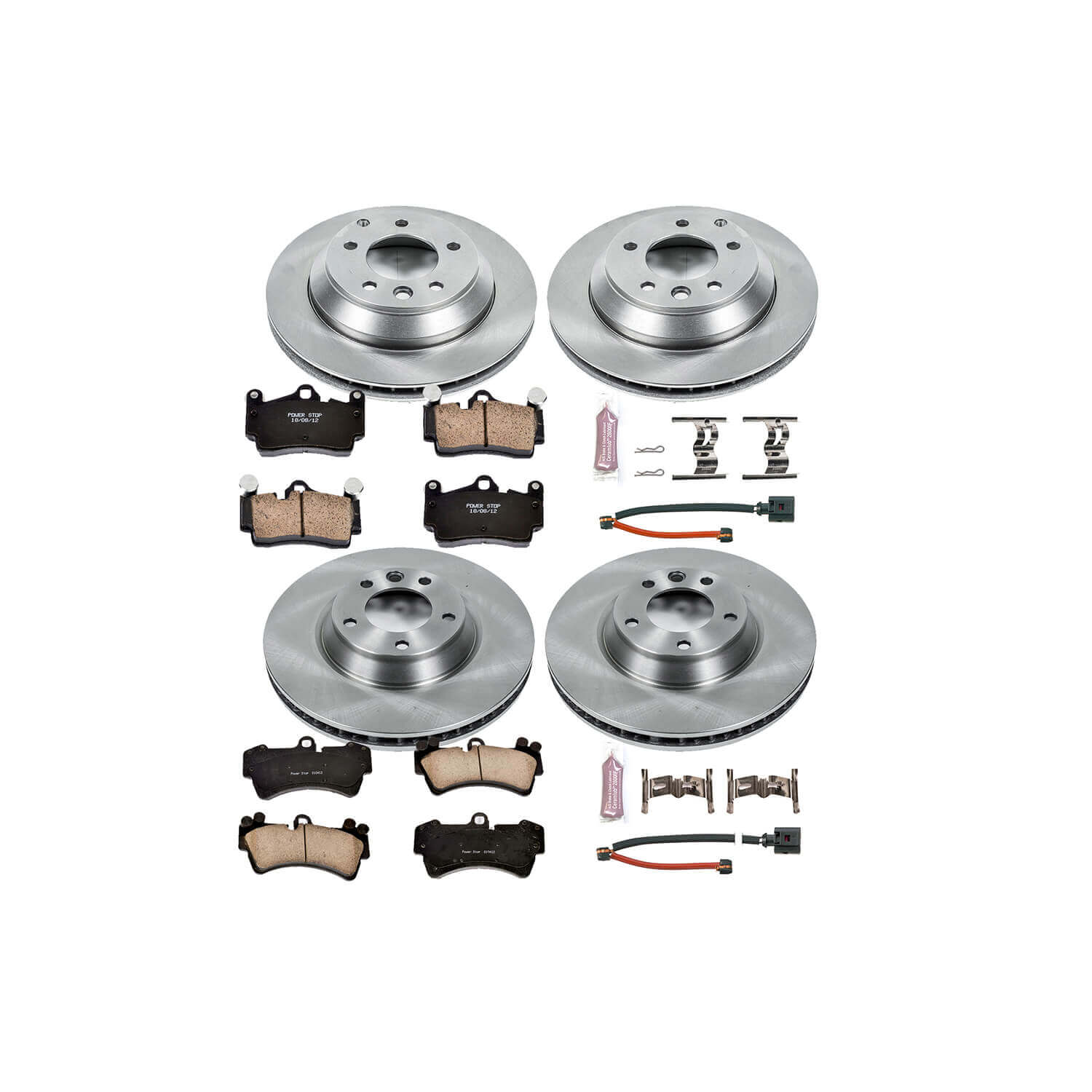 Power Stop KOE4500 Autospecialty - 1-Click Daily Driver Brake Kits (Front And Rear) for 2003-2015 Audi Q7 product image